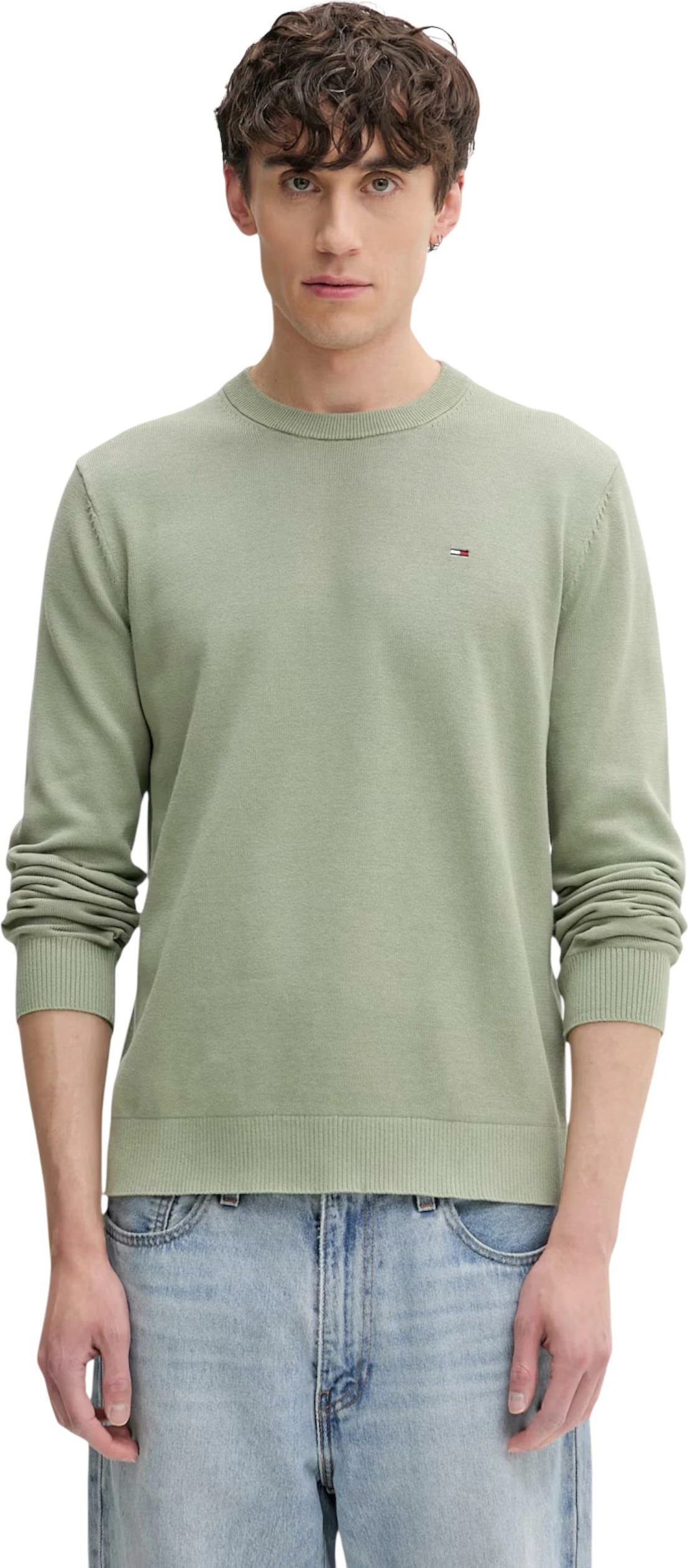 Xhemper për meshkuj Tommy Hilfiger Jeans DM0DM22853, jeshile ulliri