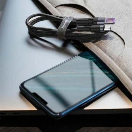 Kabllo USB-A në USB-C Baseus CATKLF-PG1 1 m 5A USB 2.0 e zezë