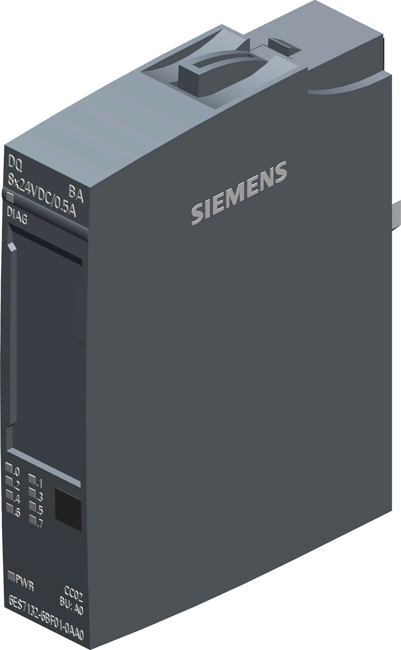 Modul dalje digjitale Siemens SIMATIC ET 6ES7132-6BF01-2AA0, 8x 24V DC 0.5A, IP20, multikolor