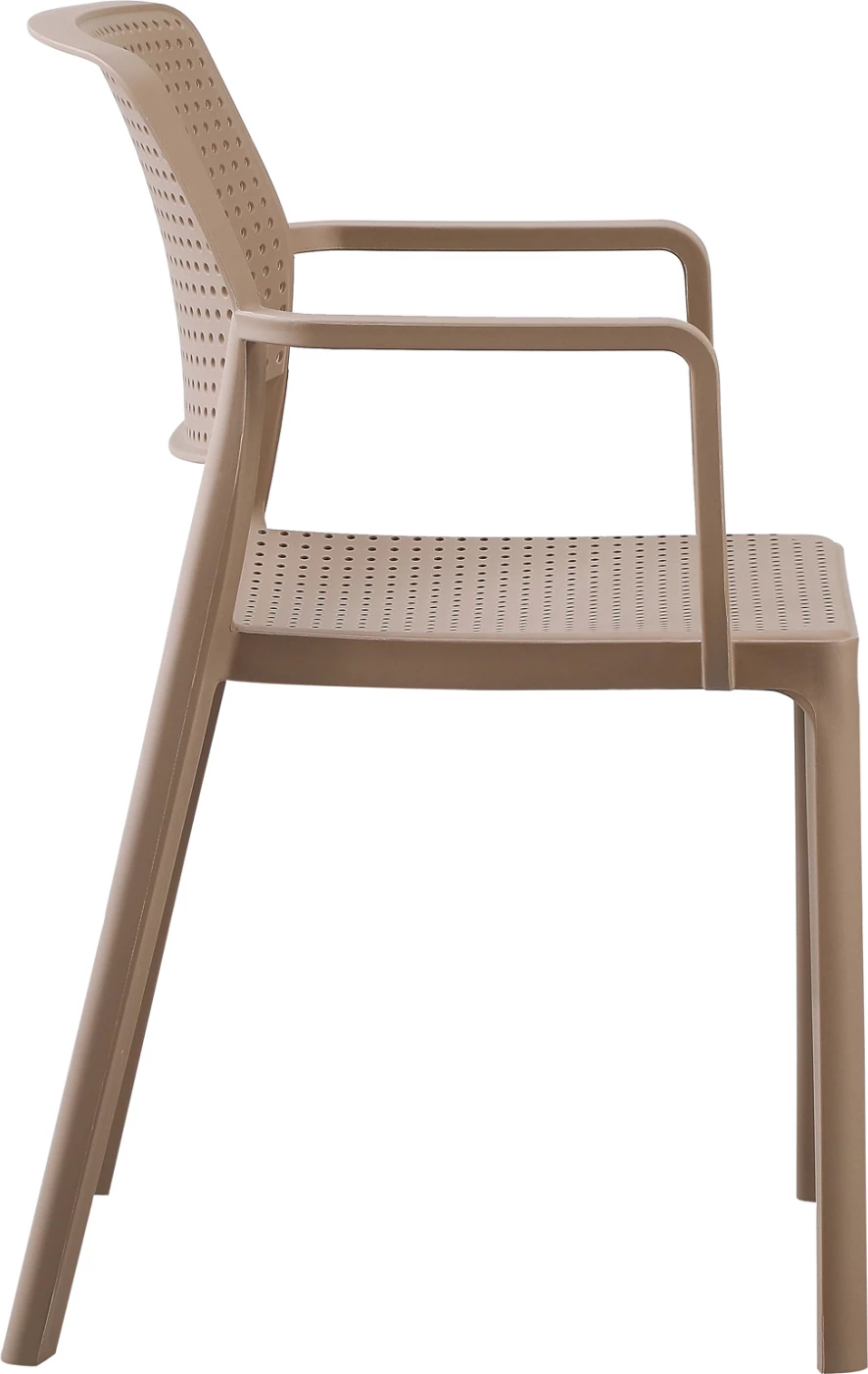 Karrige e jashtme COMFEE FH6102.04, polipropileni, ngjyrë kapuçino, 54x57x83H cm