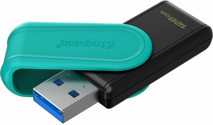 USB Kingston DataTraveler Exodia S, 128GB, USB 3.2 Gen 1, e zezë tirkuaz