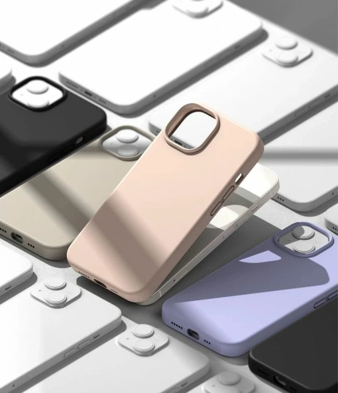 Kapak silikoni për iPhone 14 Plus Ringke, pink sand [Ngjyra: Rozë]