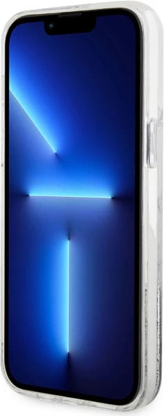 Mbështjellës Guess GUHCP14XLCSGSGH për iPhone 14 Pro Max 6.7", Liquid Glitter Marble, Bardhë