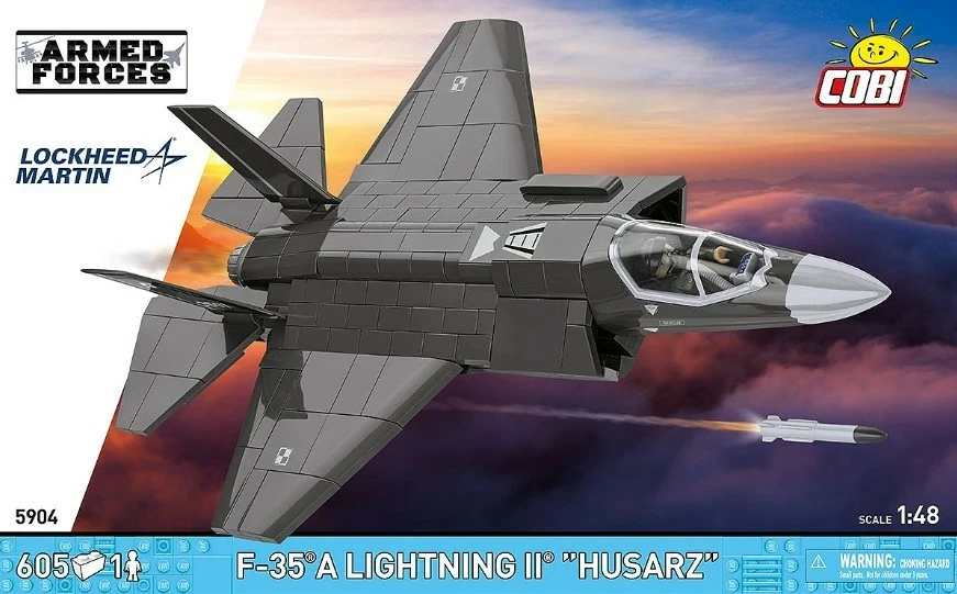 Set ndërtimi Cobi F-35A Lightning II HUSARZ, 605 pjesë, gri
