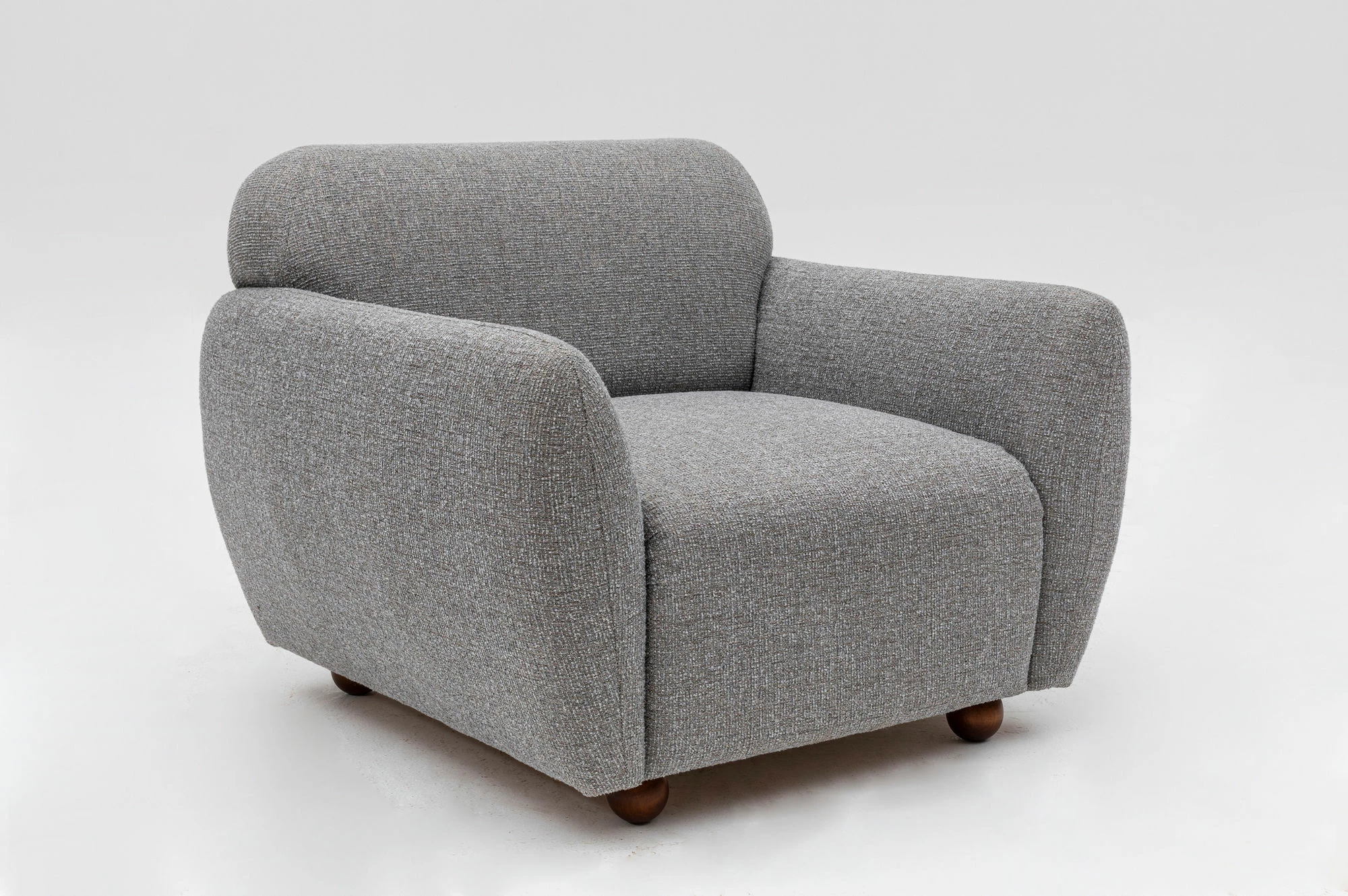 Karrige krahu Eddy, ngjyrë gri e çelët, Atelier del Sofa