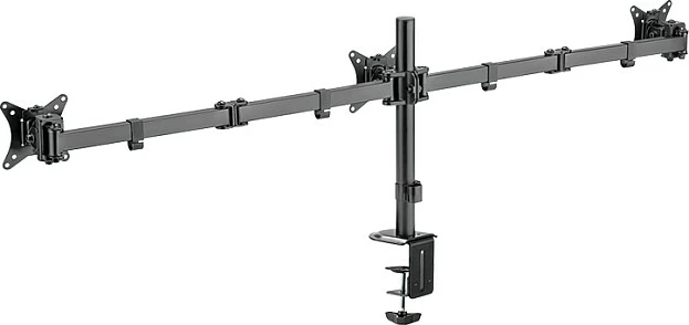Mbajtës për 3 monitorë LogiLink BP0173, 17-27", montim në tavolinë, alumin, i zi