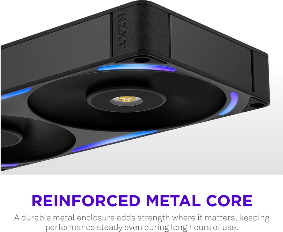 Ventilator për kasë NZXT F240X, 2x120mm, PWM, RGB, i zi