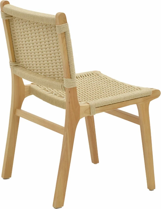 Karrige Julien, dru kauçuku natyral, litar natyral, 61x54x85cm, set prej 2 copësh