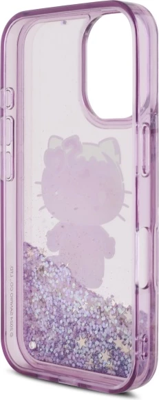 Mbështjellës Hello Kitty Liquid Glitter 50TH Anniversary Party për iPhone 16, Violet