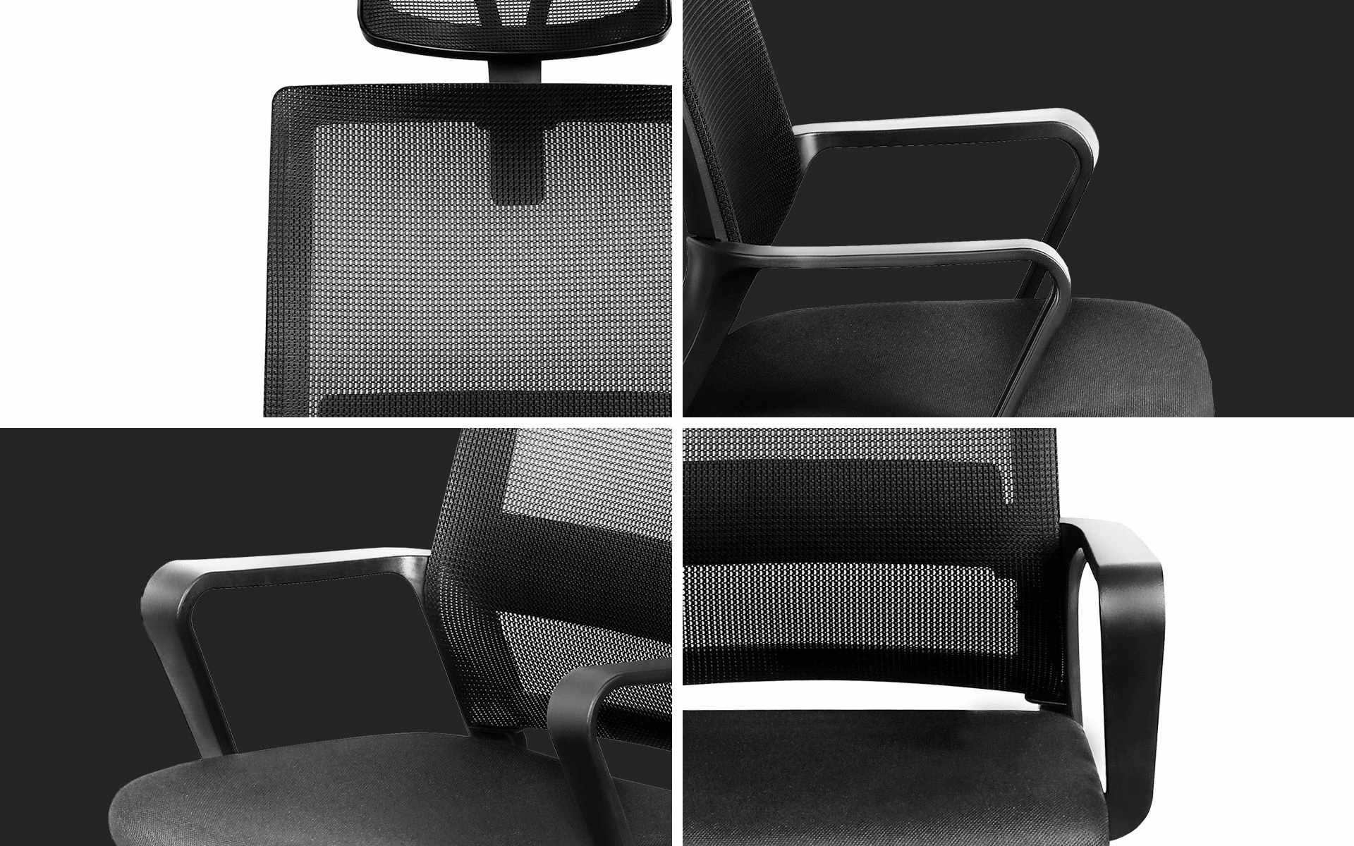 Karrige zyre ergonomike Huzaro Manager 2.1, Mesh HD, me rrota, max 130 kg, e zezë
