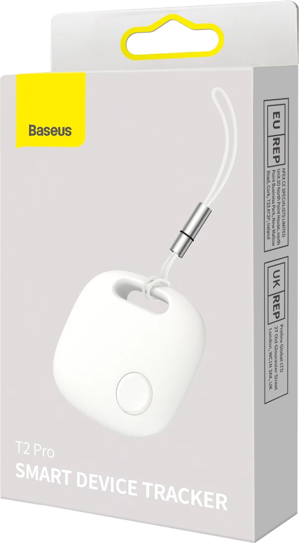 GPS tracker i mençur Baseus T2 Pro për çelësa, çantë, fëmijë, i bardhë