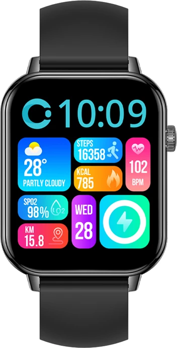 Smartwatch Colmi C28 1.93" AMOLED, thirrje Bluetooth, 230mAh, e zezë