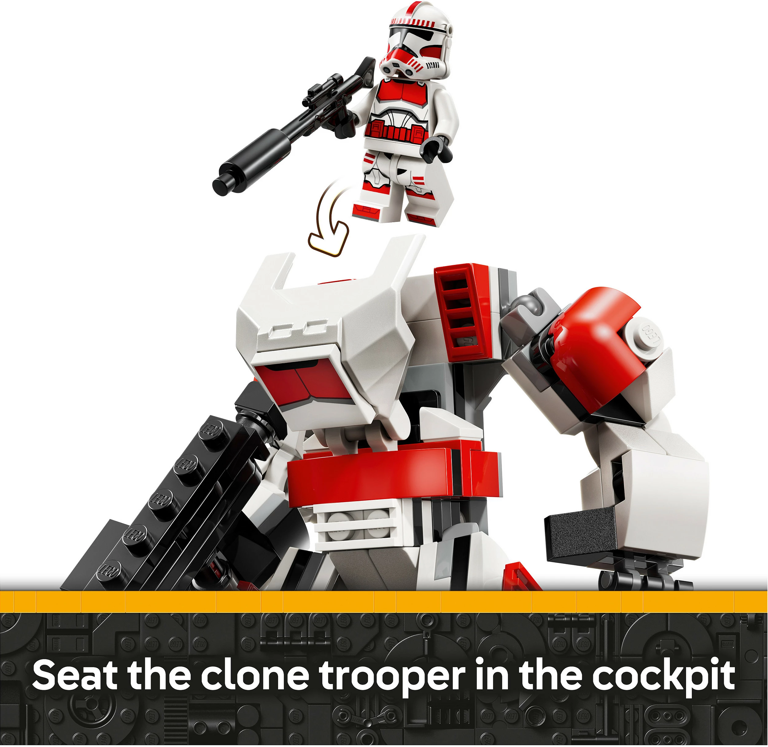 Set ndërtimi LEGO Star Wars 75448 Clone Shock Trooper Mech, 151 pjesë, shumëngjyrësh