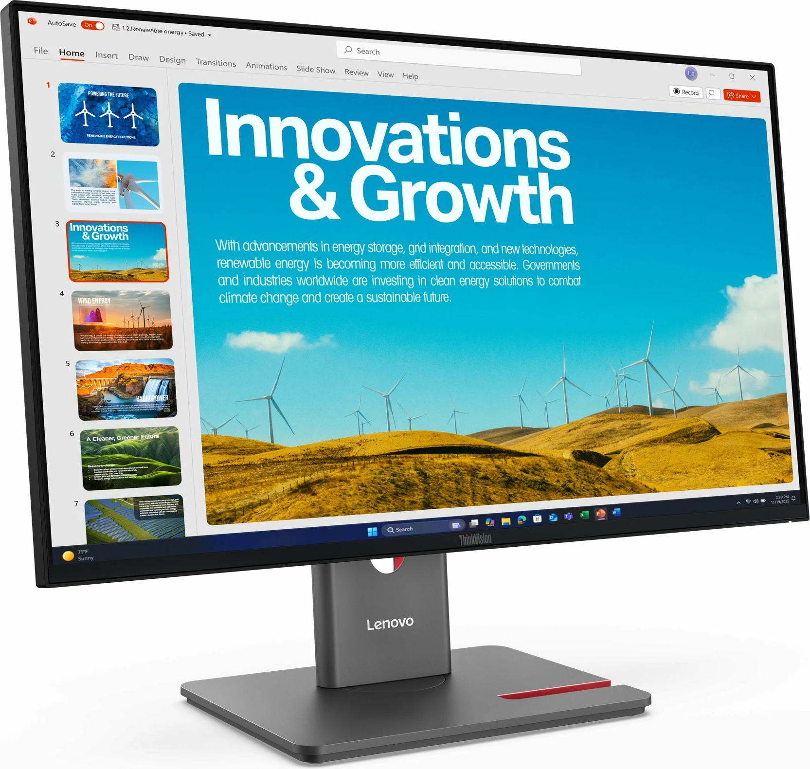 Monitor Lenovo ThinkVision P24QD-40 (64B1GAT1EU) 23.8\" IPS WQHD 120Hz USB-C Dock zi
