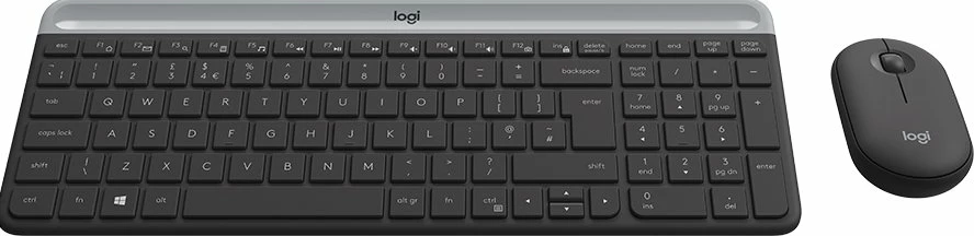 Set tastierë + maus wireless Logitech MK470 Slim, RF, USB receiver, 1000 DPI, Graphite
