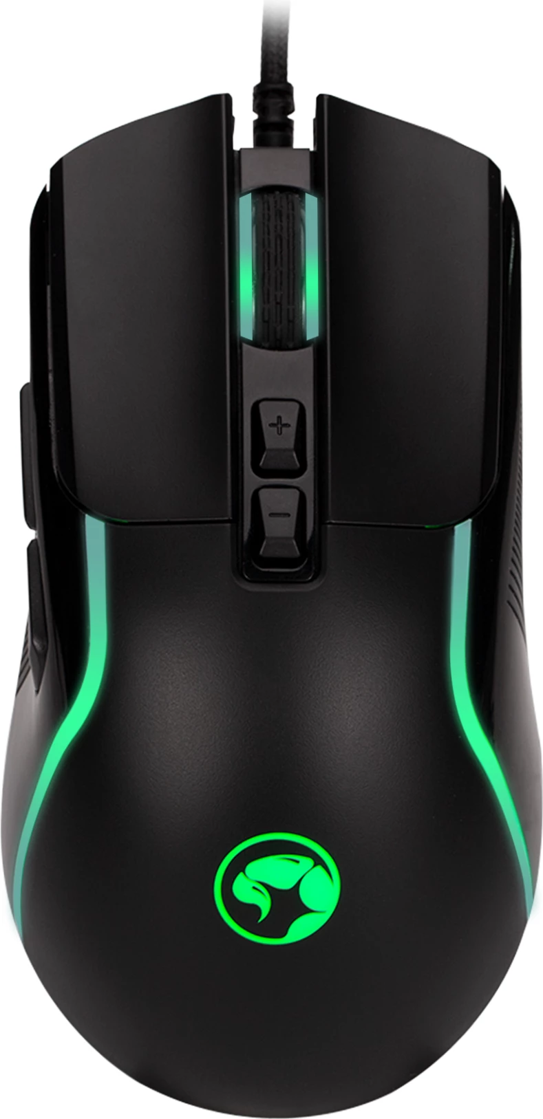 Maus Marvo M292 me kabllo 8000 DPI, 7 butona programues, ndriçim RGB, kabllo e thurur 1.5 m, e zezë