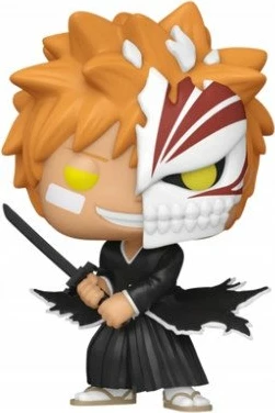 Figurë koleksionuese Funko Pop Ichigo Kurosaki 1828 (Bleach) Vinyl, 9 cm, Exclusive, me maskë gjysmake, me kuti me dritare