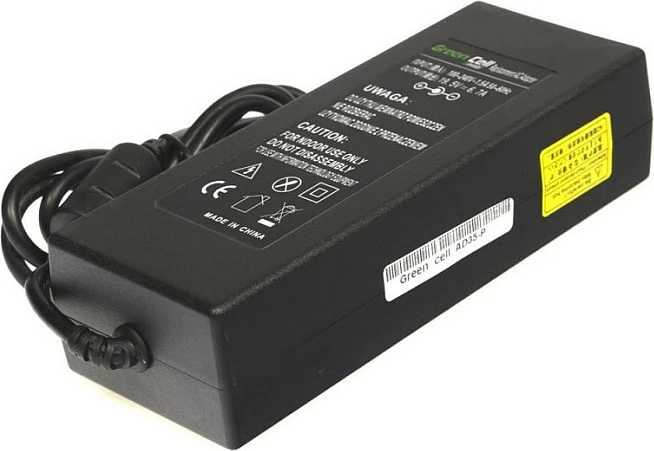 Karikues laptopi Green Cell PRO për Dell, 130W 19.5V 6.7A, konektor 7.4mm-5.0mm, i zi