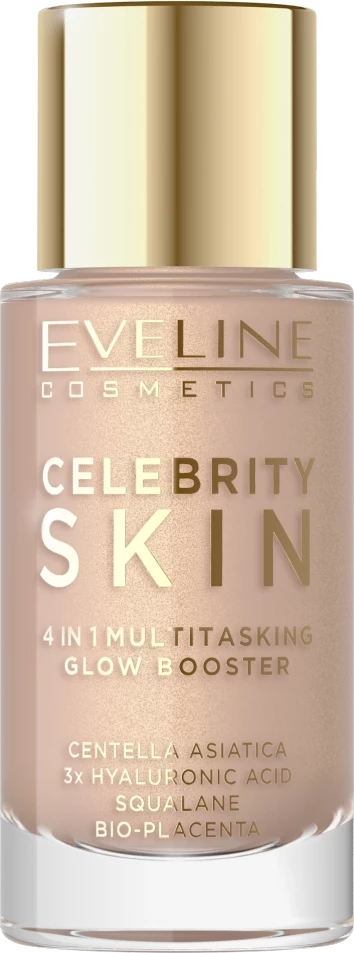 Baza për grim Eveline Cosmetics Celebrity Skin Glow Booster 01W Universal Vanilla për femra, 30ml