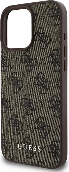Mbështjellës Guess 4G Classic për iPhone 16 Pro Max, Kafe