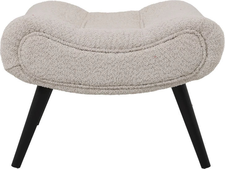 Karrige boucle me tabure, ngjyrë bezhë, 97x80x100cm