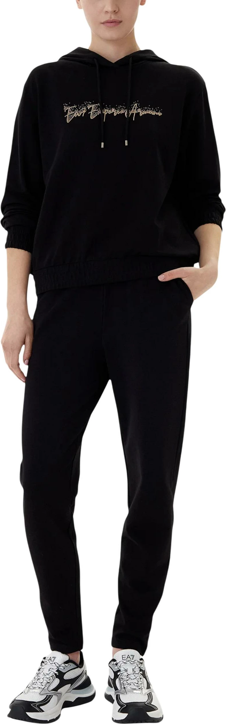 Trenerka për femra EA7 7W000990 AF12502, e zezë