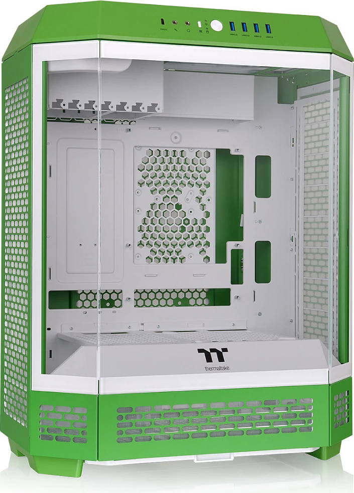 Kasë Thermaltake The Tower 600, midi tower, xham i temperuar, ndriçim multi, e gjelbër