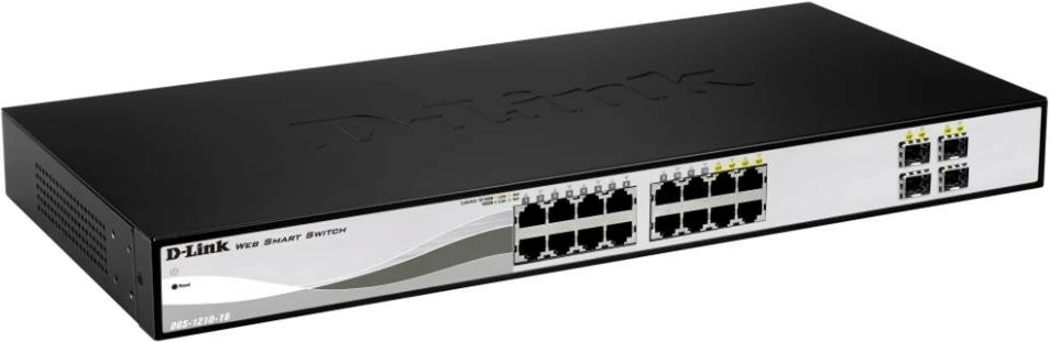 Switch D-Link DGS-1210-16, 16 porta Gigabit, Managed, rackmount, pa ventilator