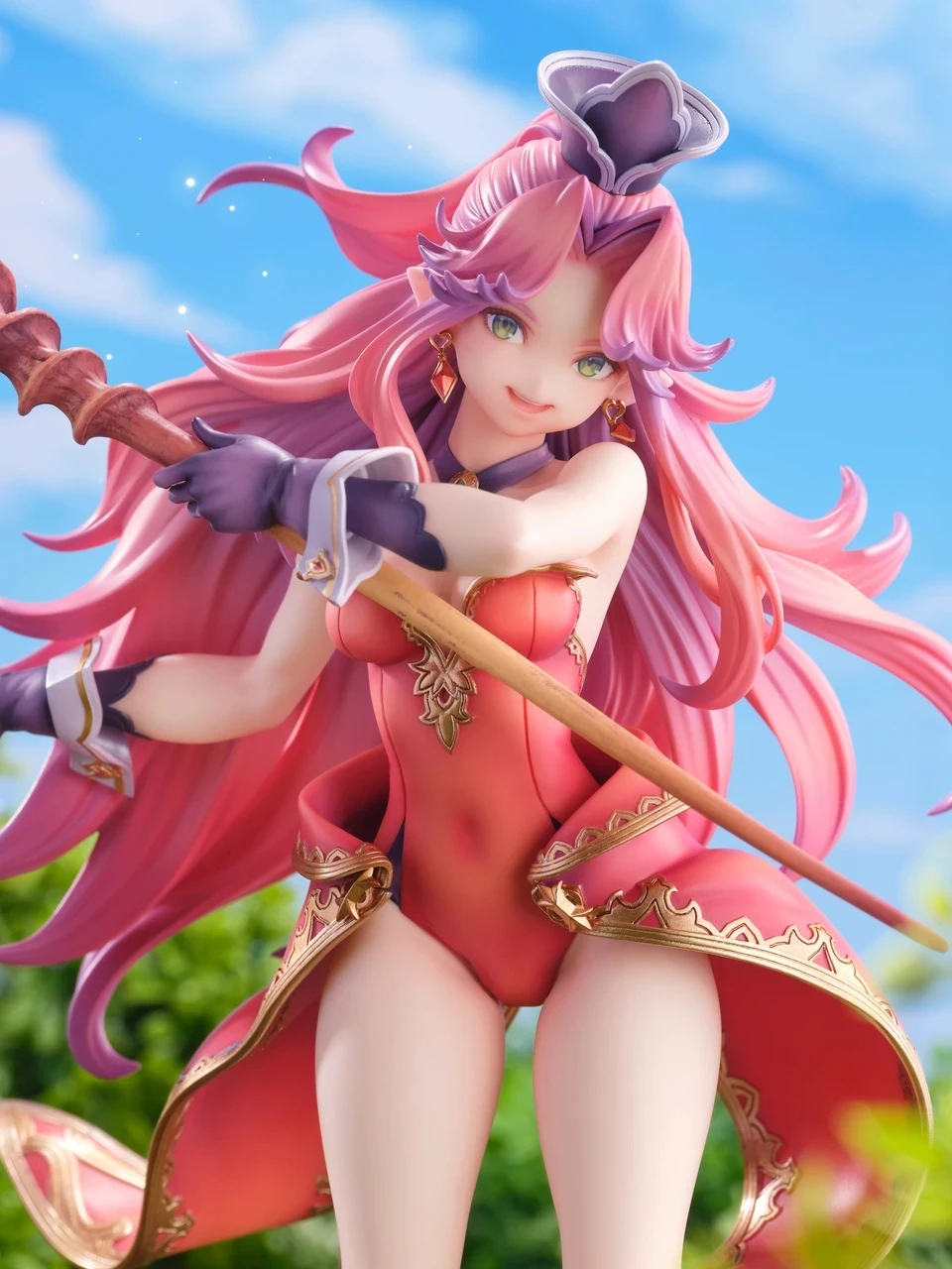 Figurinë koleksionuese Square Enix Trials of Mana Angela, 23.5 cm (28.5 cm me flokë), me bazë ekspozimi
