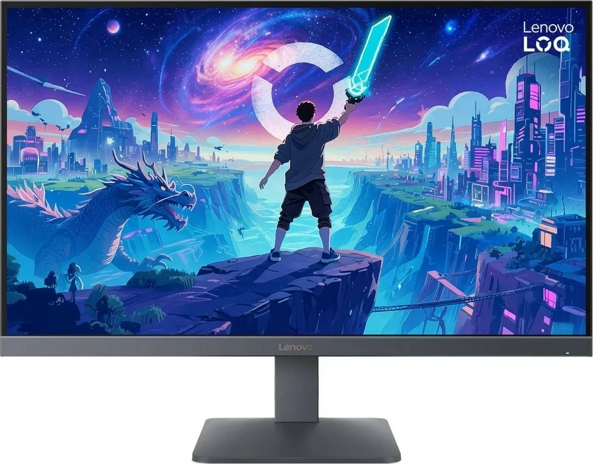 Monitor gaming Lenovo LOQ 27Q-10, 27", QHD IPS, 180Hz, HDR10, FreeSync, gri