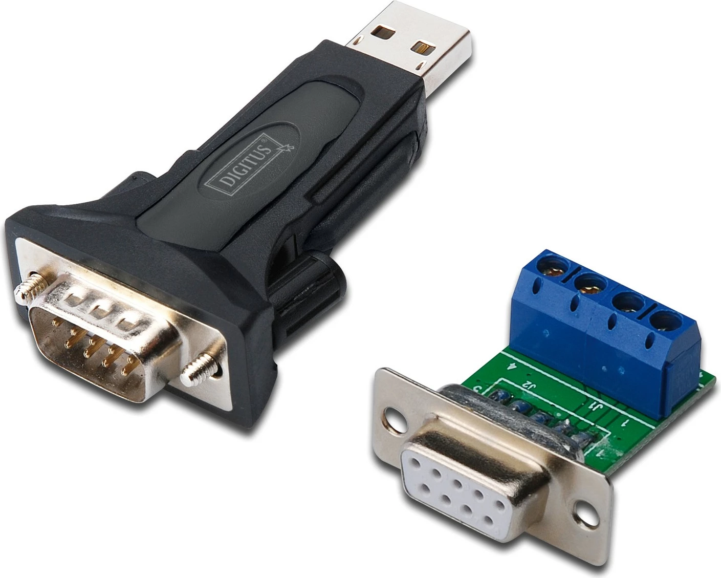 Adapter USB në serial Digitus, USB 2.0, RS-485, 0.8 m, e zezë