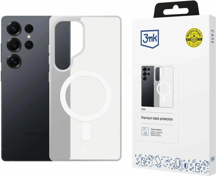Maskë telefoni 3mk Smoke MagCase Samsung Galaxy S25 Ultra, e bardhë-transparente