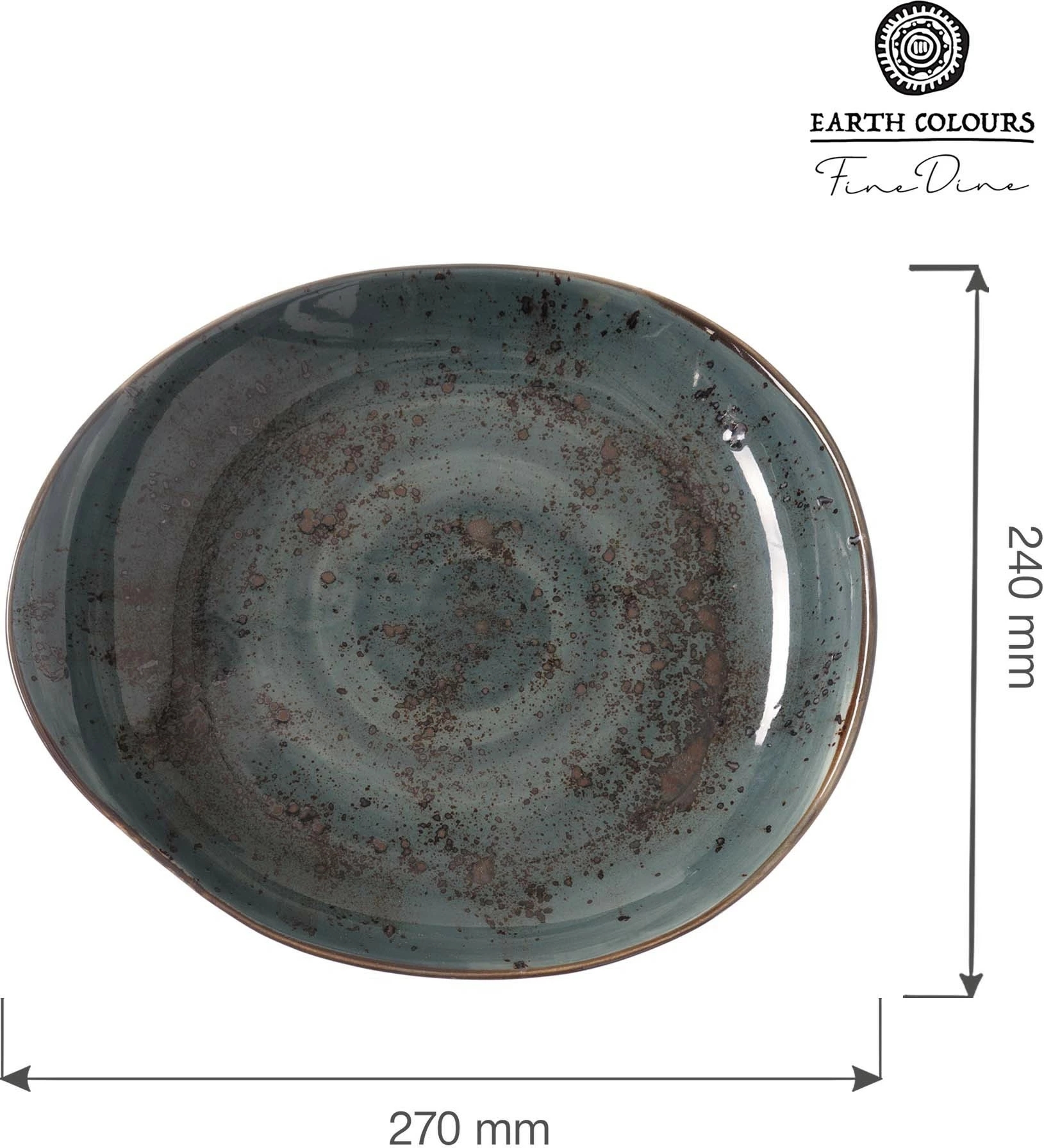 Pjatë prezantuese Fine Dine Arando 240x270 mm, gri, set 6 copë