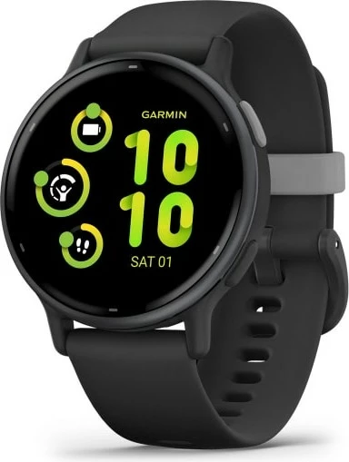 Smartwatch Garmin vivoactive 5, ekran AMOLED, rrip silikoni, i zi