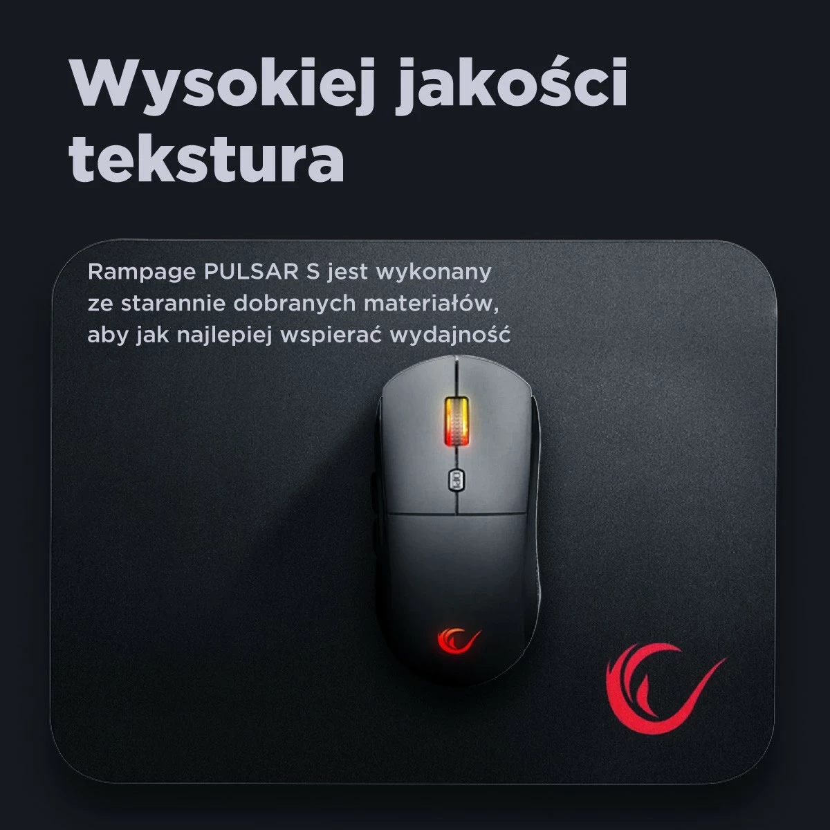 Mauspad gaming Rampage Pulsar S 22x29cm e zezë