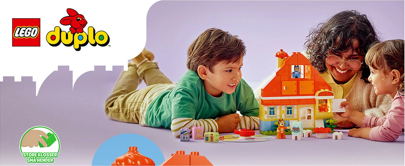 Set ndërtimi LEGO DUPLO 10459 Bluey’s Family House me lojë memorie, 83 copë, multikolor