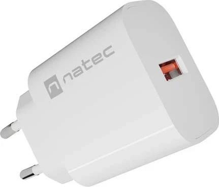 Karikues Natec Ribera 18W, USB-A, i bardhë