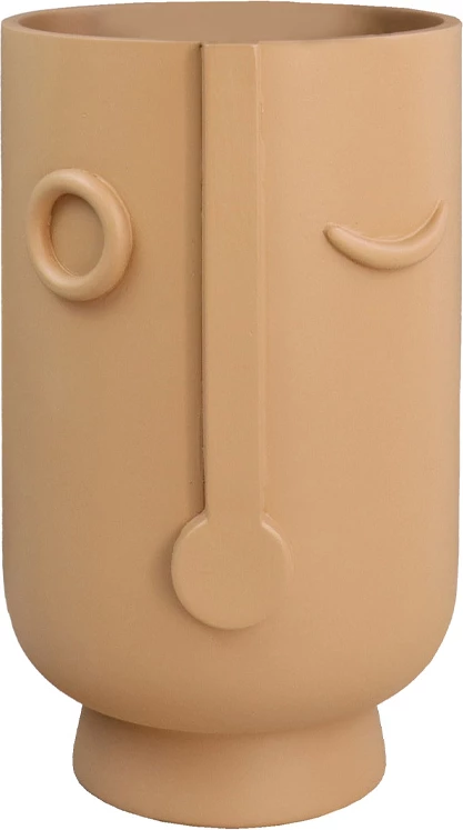 Vazo dekorative Fira, polirezine, ngjyrë terrakote, 16x15x25cm