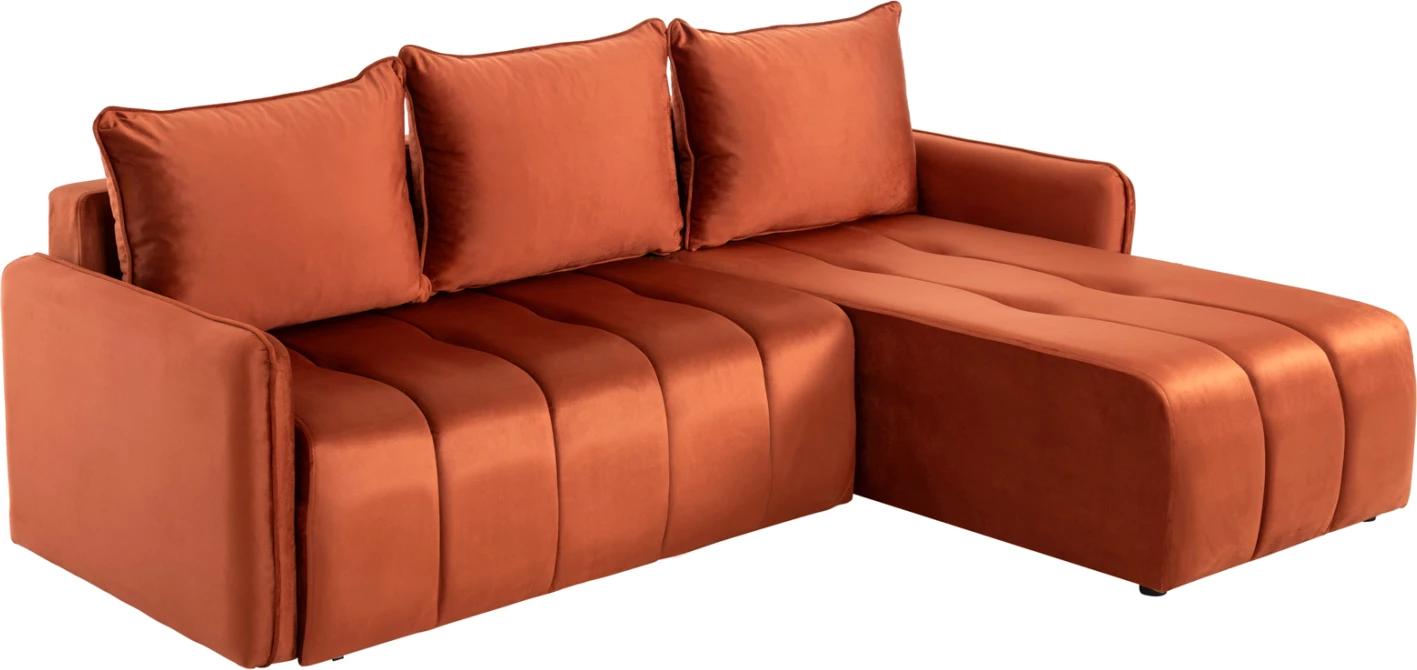 Divan qoshe-shtrat PROTON FH3272.09 kadife portokalli 225x94x70H cm