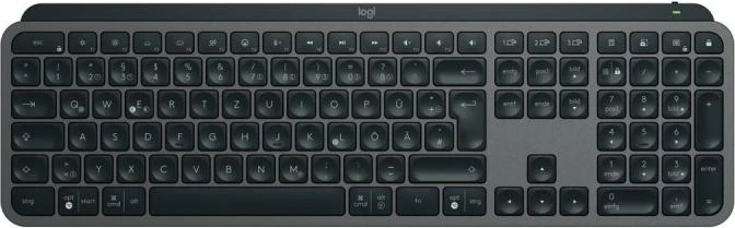 Set tastierë + maus, Logitech, MX Keys Combo for Business Gen 2 (920-010926), wireless Bluetooth/Logi Bolt, layout DE, drita prapa, DPI deri 8000, e zezë, me mbështetëse për kyçe