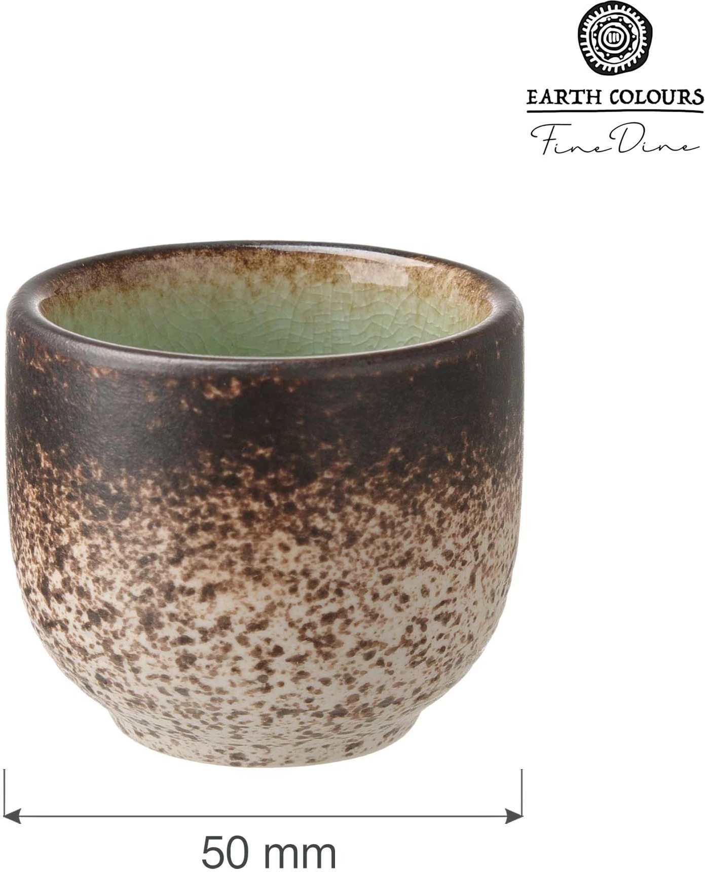 enë ramekin, Fine Dine Beryl, 50 ml 50 mm, guri qeramike, set 12 copë, e gjelbër