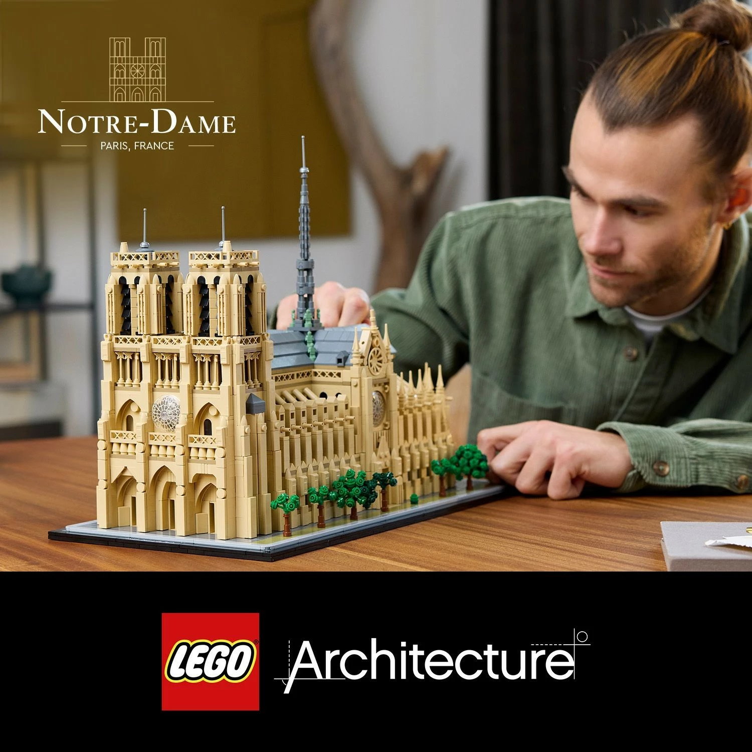 Set ndërtimi LEGO Architecture Notre-Dame de Paris, 4383 pjesë, plastikë, shumëngjyrësh