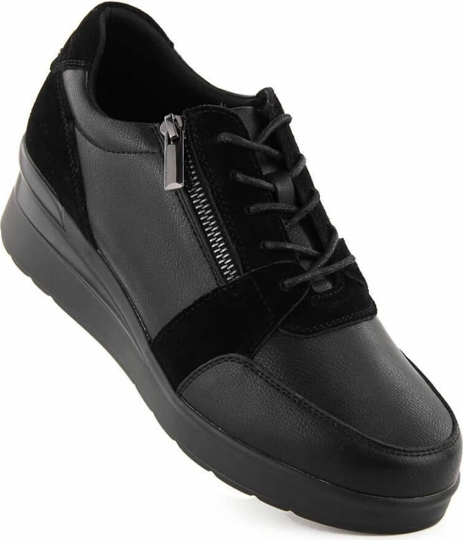 Atlete wedge për femra Sergio Leone PB236-S, të zeza [Madhësia: 37]
