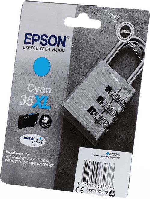 Kartush bojë printeri Epson 35XL C13T35924010 XL 20.3 ml 1900 faqe cyan