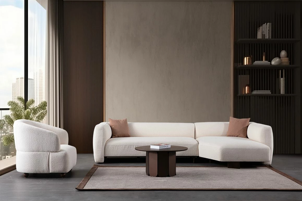 Këndore Rena, e bardhë, Atelier del Sofa, kënd i djathtë