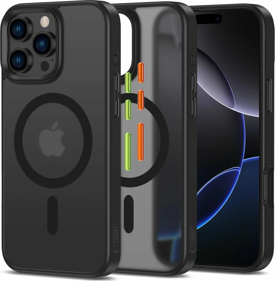 Mbështjellës Tech-Protect MagMat Magsafe për iPhone 16 Pro Max, 3-set, i zi mat