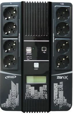 UPS Infosec Zen-X 1000, 1 kVA, 600 W, 8 dalje AC, E zezë