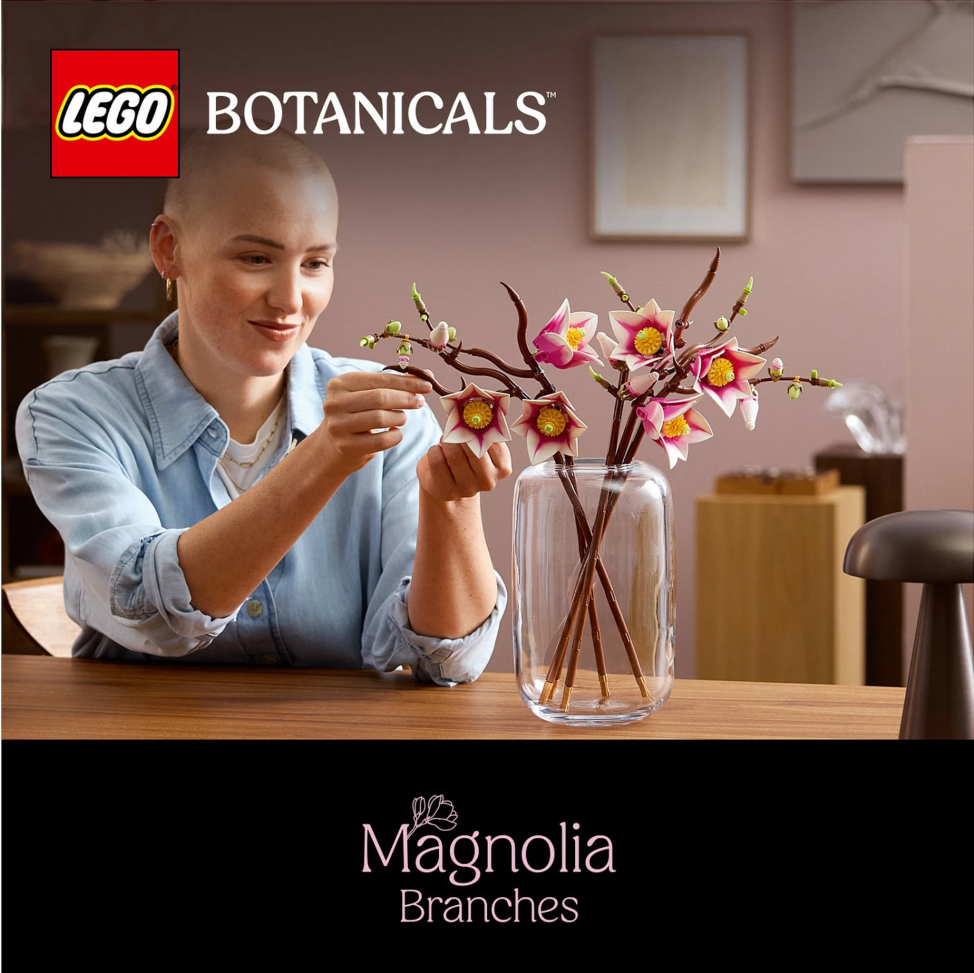 Set ndërtimi LEGO Botanicals Magnolia Branches 11510, 435 copë, 18+, shumëngjyrësh