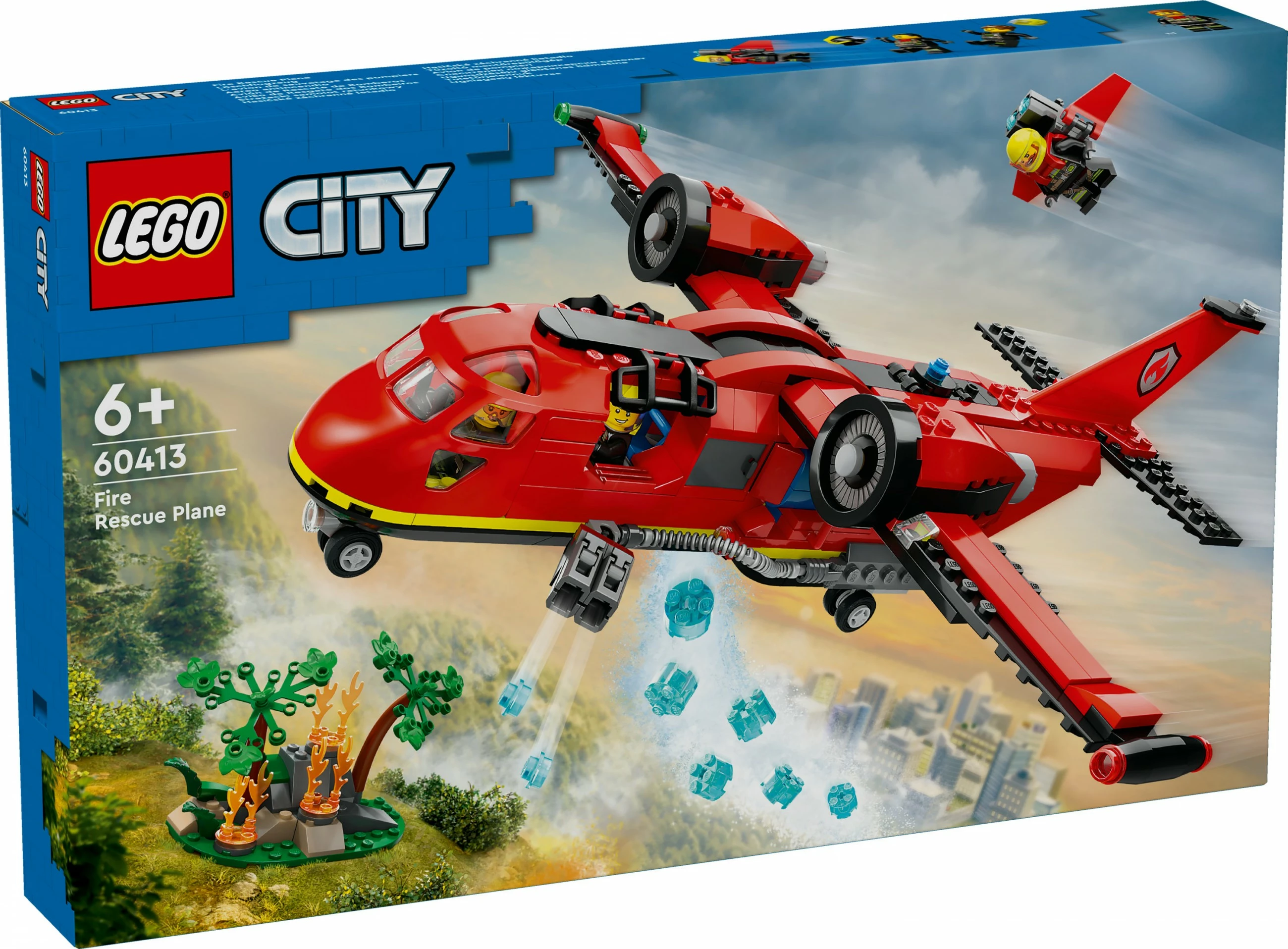 Set ndërtimi LEGO Fire Rescue Plane 60413, 478 pjesë, shumëngjyrësh