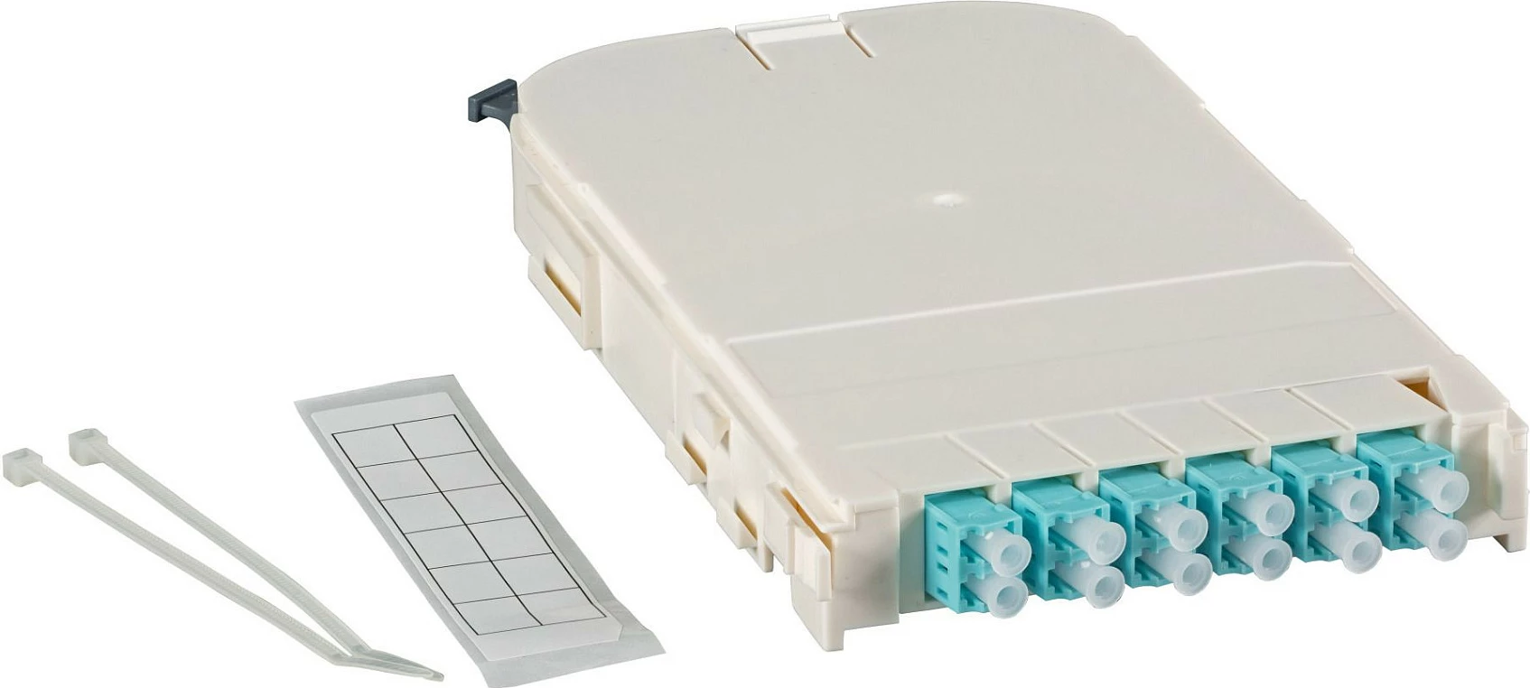 Modul FTTH EFB Elektronik FTTH-MODUL-LCAPC, 12 porta LC/APC, OS2, 0.5U Rack, gjelbër/bardhë